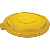 Couvercles ronds Brute, Couvercle plat, Plastique/Poly&eacute;thyl&egrave;ne, Convient aux contenants 22" dia. Meunier Outillage Industriel