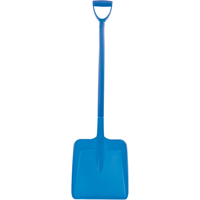 One Piece Food Processing Shovel, 13" x 12" Blade, 54" Length, Plastic, Blue JB860 | Meunier Outillage Industriel