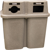 Contenants de recyclage Bullseye, Bord de rue, Plastique, 2 x 22 gal. US Meunier Outillage Industriel