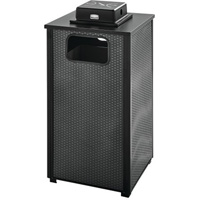 Dimension Series Waste Receptacle & Ash Tray, Metal, 24 US gal. Capacity, 35" Height JD965 | Meunier Outillage Industriel
