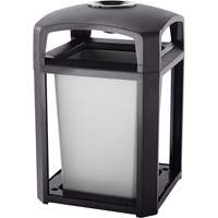 Landmark Series Waste Receptacle & Ash Tray, Plastic, 35 US gal. Capacity, 40" Height Meunier Outillage Industriel