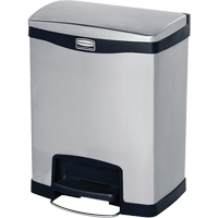 Slim Jim&reg; Waste Container, Stainless Steel, 8 US gal. Capacity Meunier Outillage Industriel