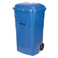 Roll Out Recycling Bin, Curbside, Polyethylene, 65 US gal. Meunier Outillage Industriel