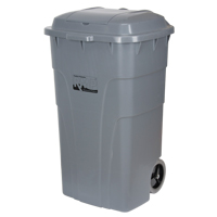 Roll Out Garbage Bin, Polyethylene, 65 US gal. JH479 | Meunier Outillage Industriel