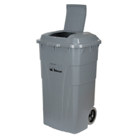 Roll Out Garbage Bin, Polyethylene, 65 US gal. JH479 | Meunier Outillage Industriel