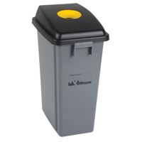 Recycling & Garbage Bin with Classification Lid, Plastic, 16 US gal. JL265 | Meunier Outillage Industriel