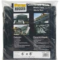 Tarp, Light Industrial Duty, Black, 6' x 8' x 8 mils Meunier Outillage Industriel