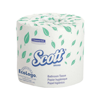 Scott&reg; Toilet Paper, 1 Ply, 550 Sheets/Roll, 403' Length, White Meunier Outillage Industriel