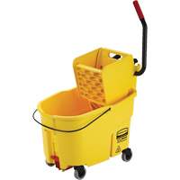 Ensemble de seau pour vadrouille et essoreuse WaveBrake, Pression lat&eacute;rale, 11 gal. US (44 pintes), Jaune Meunier Outillage Industriel