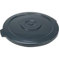 Waste Container Lid, Flat Lid, Plastic/Polyethylene, Fits Container Size: 24" Dia. JK678 | Meunier Outillage Industriel