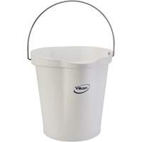 Food Hygiene Bucket, White, 3 US gal. Meunier Outillage Industriel