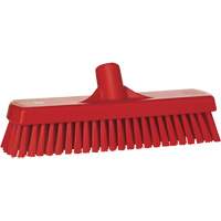Brosse &agrave; r&eacute;curer pour planchers et murs, Crins Ferme, 12", Polyester, Rouge Meunier Outillage Industriel