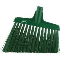 T&ecirc;te de balai oblique, Crins Extra-ferme, 12", Polyester, Vert Meunier Outillage Industriel