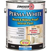 Perma-White&reg; Mold & Mildew-Proof Interior Paint, 3.78 L, Gallon, White Meunier Outillage Industriel