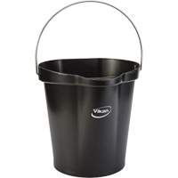 Seau pour l'hygi&egrave;ne des aliments, Noir, 3 gal. US Meunier Outillage Industriel