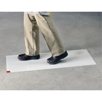 Clean-Walk Mat, 1.2 mils Thick, 18" W, 3' L x White JN152 | Meunier Outillage Industriel