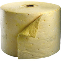 Tampon absorbant pour produits chimiques, Lourd, 150' lo x 15,25" la, Absorption 35,9 gal Meunier Outillage Industriel