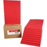 Carpet Bonnet Pad, 14" x 20", Buffing/Cleaning, Red Meunier Outillage Industriel