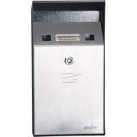 Smoking Receptacle, Wall-Mount, Stainless Steel, 1 Litre Capacity, 11-4/5" Height Meunier Outillage Industriel