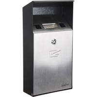 Smoking Receptacle, Wall-Mount, Stainless Steel, 1 Litre Capacity, 11-4/5" Height Meunier Outillage Industriel