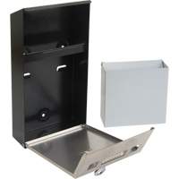Smoking Receptacle, Wall-Mount, Stainless Steel, 1 Litre Capacity, 11-4/5" Height Meunier Outillage Industriel