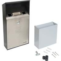 Smoking Receptacle, Wall-Mount, Stainless Steel, 1 Litre Capacity, 11-4/5" Height Meunier Outillage Industriel