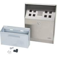 Smoking Receptacle, Wall-Mount, Stainless Steel, 1 Litre Capacity, 11-4/5" Height Meunier Outillage Industriel