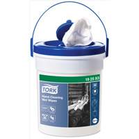 Hand Cleaning Wet Wipe Bucket, 58 Wipes, 10-3/5" x 10-3/5" JN624 | Meunier Outillage Industriel
