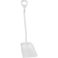 Ergonomic Large Blade Shovel, 51" Length, Plastic, White JO983 | Meunier Outillage Industriel