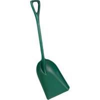 One-Piece Metal Detectable Shovel, 13-3/4" x 17" Blade, 42-1/2" Length, Plastic, Green Meunier Outillage Industriel