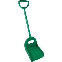Double Grip Wide Shovel, 14" x 18" Blade, 47-1/2" Length, Plastic, Green Meunier Outillage Industriel