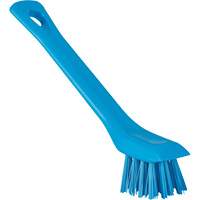 Brosse avec rebord grattoir, Soies Ferme, Longueur de 6", Bleu Meunier Outillage Industriel