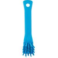 Brosse avec rebord grattoir, Soies Ferme, Longueur de 6", Bleu Meunier Outillage Industriel