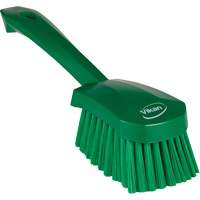 Brosse &agrave; r&eacute;curer avec manche court, Soies Doux, Longueur de 10-1/2", Vert Meunier Outillage Industriel