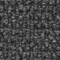 Supreme Knob Entrance Matting, Wiper/Scraper, 6-1/2' x 75-1/2' x 7/16", Charcoal Meunier Outillage Industriel