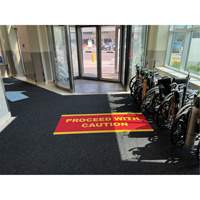 Supreme Knob Entrance Matting, Wiper/Scraper, 6-1/2' x 75-1/2' x 7/16", Charcoal Meunier Outillage Industriel