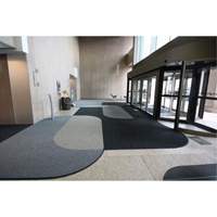 Supreme Knob Entrance Matting, Wiper/Scraper, 6-1/2' x 75-1/2' x 7/16", Charcoal Meunier Outillage Industriel