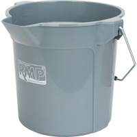Round Bucket with Pouring Spout, 2.64 US Gal. (10.57 qt.) Capacity, Grey Meunier Outillage Industriel
