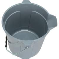 Round Bucket with Pouring Spout, 2.64 US Gal. (10.57 qt.) Capacity, Grey JP785 | Meunier Outillage Industriel