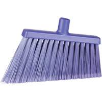 Angle Head Broom, Stiff/Split Bristles, 11-2/5", Polyester/Polypropylene/PVC/Synthetic, Purple JP825 | Meunier Outillage Industriel