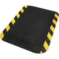 Tapis Hog Heaven, Losange, 2' x 3' x 5/8", Noir/Jaune, Nitrile Meunier Outillage Industriel