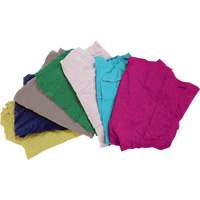 Recycled Material Wiping Rags, Cotton, Mix Colours, 10 lbs. JQ107 | Meunier Outillage Industriel