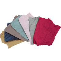 Recycled Material Wiping Rags, Fleece, Mix Colours, 10 lbs. JQ108 | Meunier Outillage Industriel