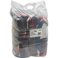 Recycled Material Wiping Rags, Fleece, Mix Colours, 25 lbs. JQ109 | Meunier Outillage Industriel