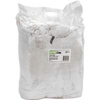 Chiffons fabriqués à partir de matériaux recyclés, Coton, Blanc, 25 lb JQ111 | Meunier Outillage Industriel