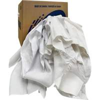 Chiffons recycl&eacute;s, Coton, Blanc, 10 lb Meunier Outillage Industriel