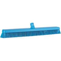 Heavy-Duty Push Broom, Fine/Stiff Bristles, 24", Blue JQ213 | Meunier Outillage Industriel