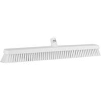 Heavy-Duty Push Broom, Fine/Stiff Bristles, 24", White JQ215 | Meunier Outillage Industriel