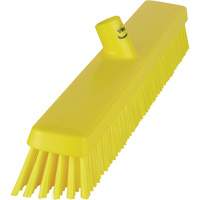 Heavy-Duty Push Broom, Fine/Stiff Bristles, 24", Yellow JQ216 | Meunier Outillage Industriel