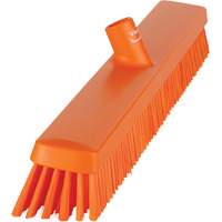 Heavy-Duty Push Broom, Fine/Stiff Bristles, 24", Orange JQ218 | Meunier Outillage Industriel